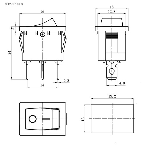 KCD1-101-C3-BL/3P on-off