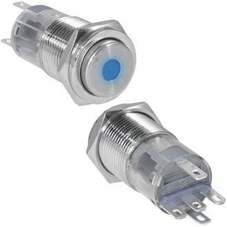 Кнопка антивандальная LAS2GQPH-11ZD/B/N on-on