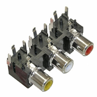 Разъем RCA-305P1 гн на плату (RS-305A