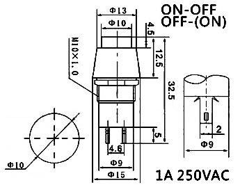 PBS-20B off-(on) зеленый