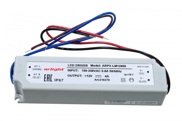 ARPV-LM12050, блок питания 12В, 4A, 48Вт
