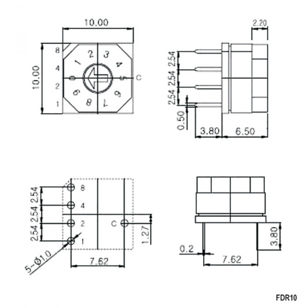 FDR10, DIP переключатель