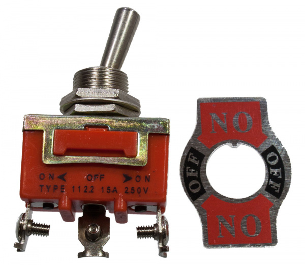 KN3(C)-103, тумблер ON-OFF-ON, 3 контакта, 250В/15А