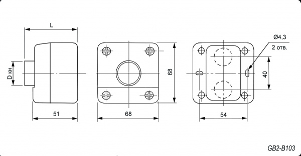 Кнопочный пост GB2-B103 (N/O)