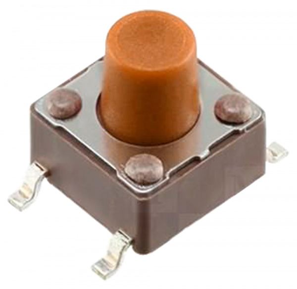 DTSM-65N-V-T/R, кнопка тактовая SMT 6x6 H-9.5 160gf