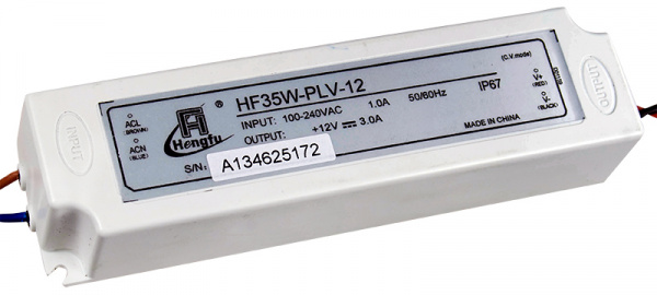 HF35W-PLV-12, источник питания для LED ленты пост.12В, 35Вт 148х40х30мм IP67