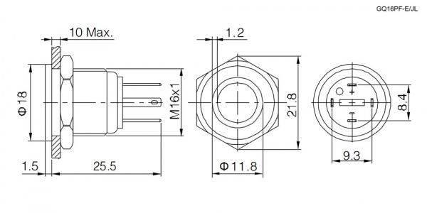 GQ16PF-10E/JL/B/N off-(on)