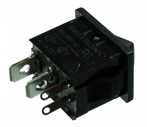 R19A-02IBBBTG-G, переключатель клавишный ON-OFF 250В 6А с зеленой подсветкой(аналог SWR41)