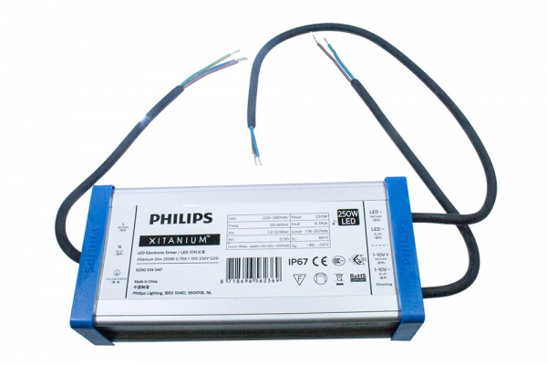 Драйвер светодиода Xitanium Dim 250W 0.70A 1-10V 230V I220, 929001404706