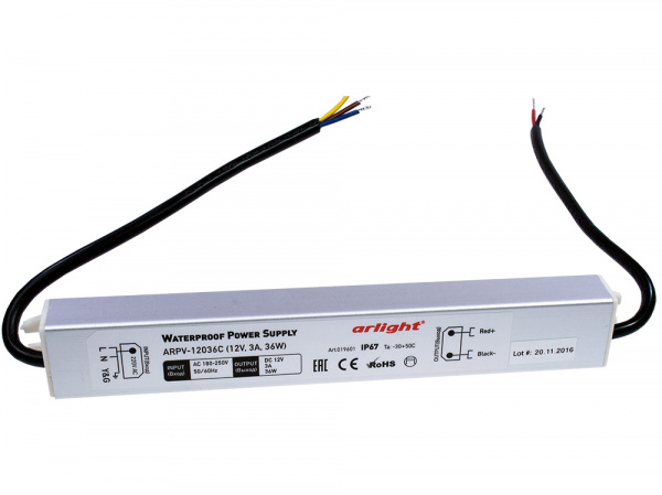 ARPV-12036C, блок питания, (12V, 3A, 36W)