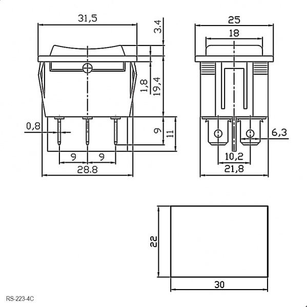 RS-223-4C (ON)-OFF-(ON)