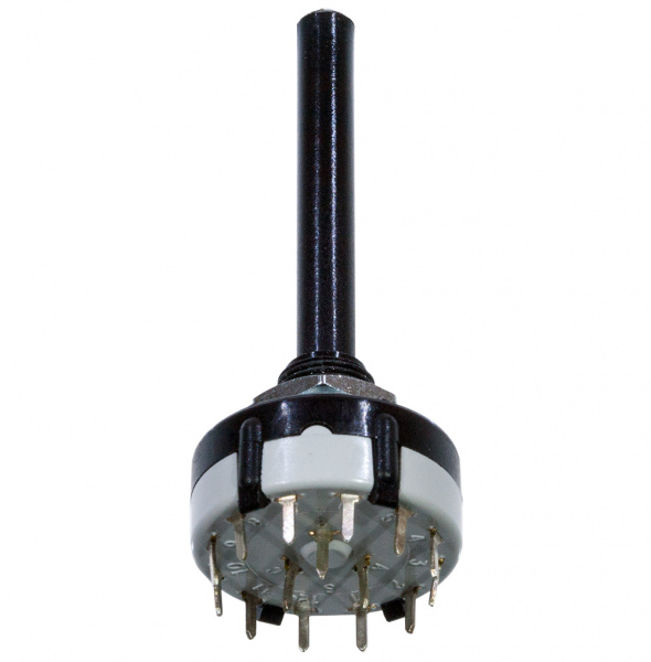 CK1061, Switch,Rotary,THT-PC,3P,30 ,4pos,stop-Pos.4,short,Bush:M10x0.75