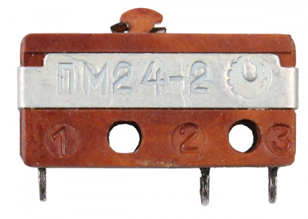 ПМ24-2, микропереключатель (90-93г.) ПМ24-2, микропереключатель (90-93г.)