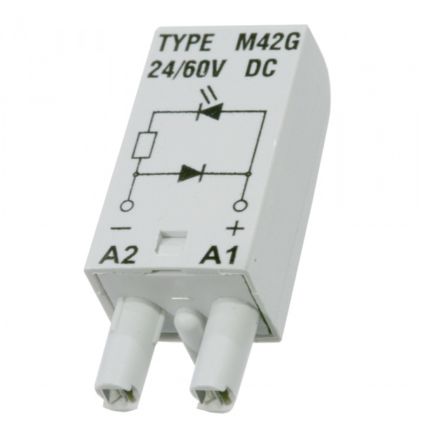 MODUL LD M42G GRAY, Модуль зеленый светодиод+диод (поляризация P), 24/60VDC