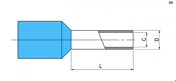 Кабельный наконечник DN00206 blue (0.75x6mm)