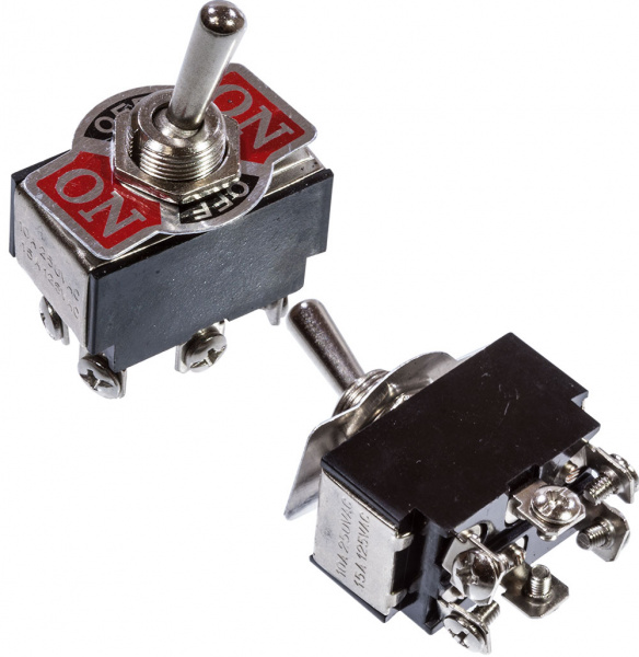 KN3B-203A, тумблер ON-OFF-ON, 6 контактов 10А 250В