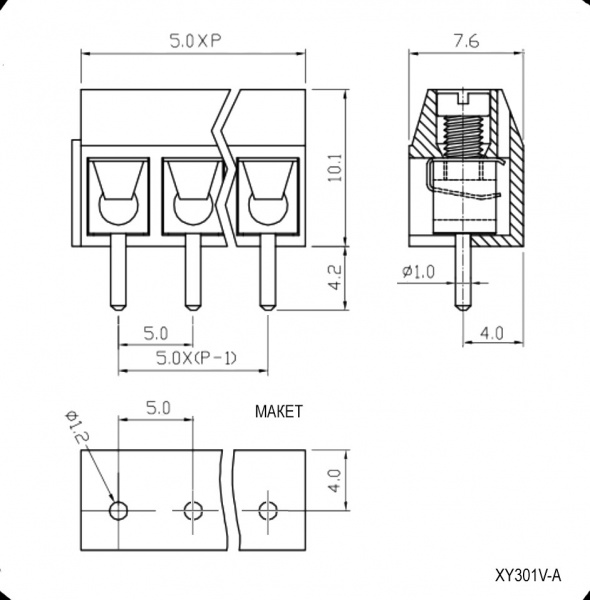 XY301V-A-3P 5mm