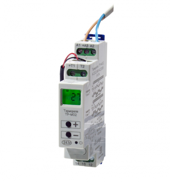 4680019910147, ТР-М02 УХЛ4 с ТД-2, реле контроля темп с дисп на DIN рейку 250В 16А