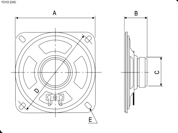 YD103-71    6W   8ohm