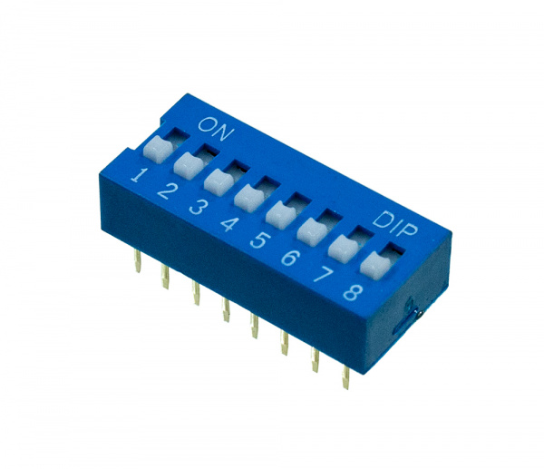 L-KLS7-DS-08-B-00, DIP переключатель 8 поз. (аналог SWD 1-8 ВДМ 1-8)