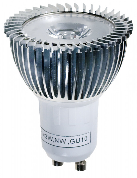 FEX105 GU10, 1x3W 220В лампа светодиодная, цвет теплый белый