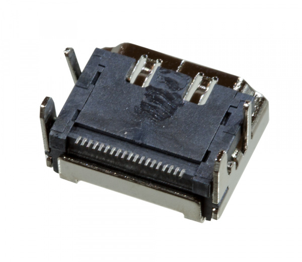 HDMI 19F, розетка на плату SMT