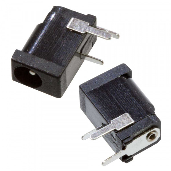 L-KLS1-DC-002A-1.3 (DJK-05D), гнездо на плату d=1.3мм