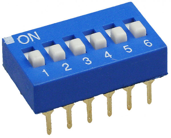 DS-06BBU-G, DIP переключатель 6 поз. (аналог SWD 1-6 ВДМ 1-6)