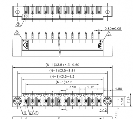 Клеммник 15EDGVM-3.81-02P-14-00A(H) DEGSON Клеммник 15EDGVM-3.81-02P-14-00A(H) DEGSON