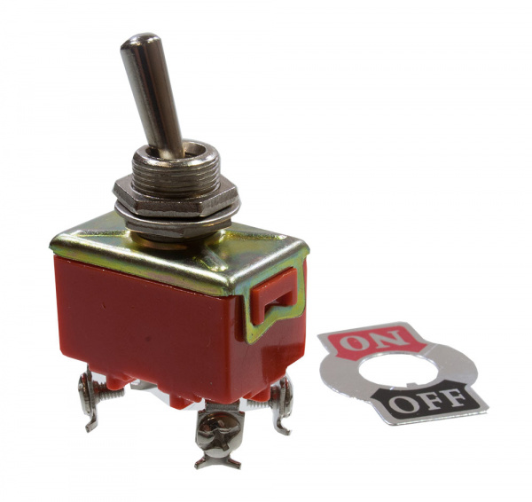 KN3(C)-201, тумблер ON-OF, 4 контакта, 250В/15А
