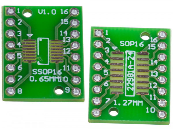 Breadboard 221, макетная плата SOIC-16/SSOP-16