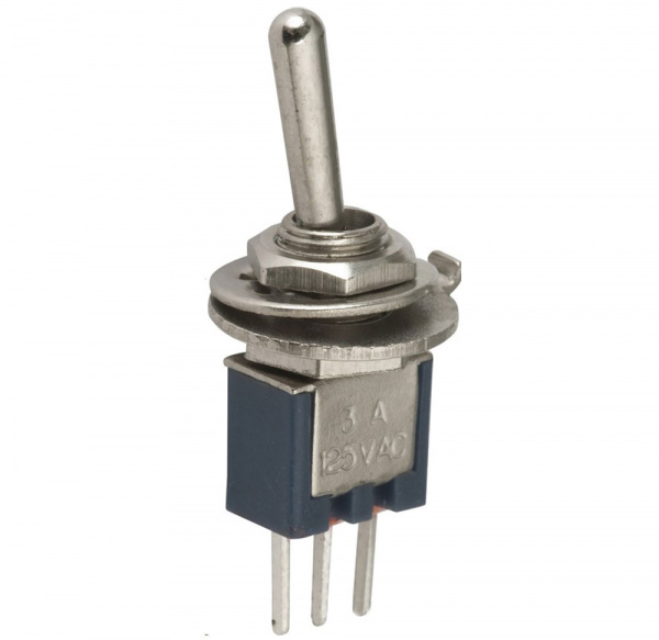 SMTS-102-A2, Тумблер ON-ON (3A 125VAC) SPDT 3P