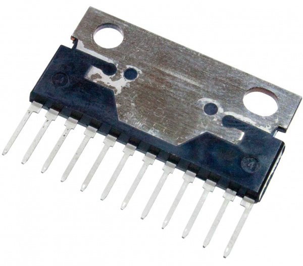 AN7522N, 12-SIL, УНЧ 2x3Вт (8В/8 Ом), 34дБ, pегулятоp гp.