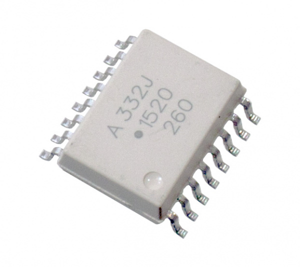 ACPL-332J-500E, оптопара IGBT драйвера 2,5А 890В SO-16
