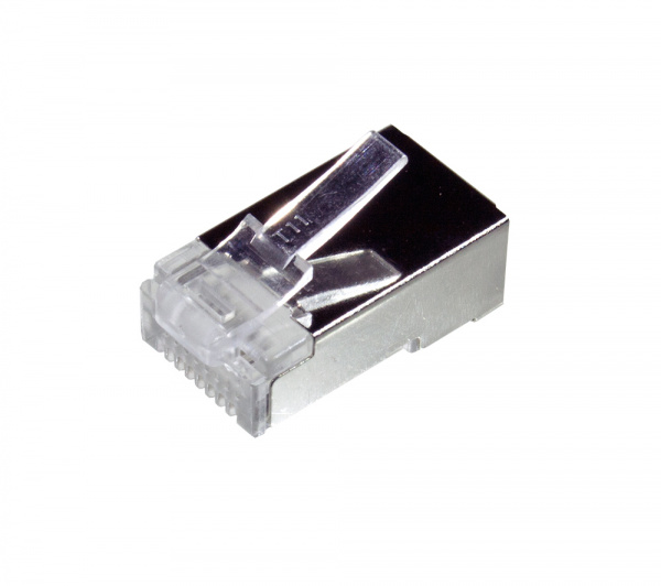 TP8P8C (RJ45) ВИЛКА CAT6E, 8P8C вилка эранированная телефонная RG45 на кабель Cat.6E