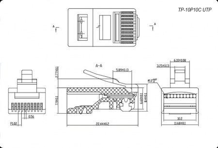 RJ45 (TP-10P10C) UTP RJ45 (TP-10P10C) UTP