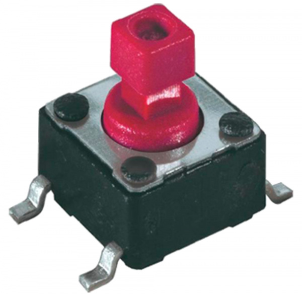 DTSM-644R-V-T/R, кнопка тактовая SMT 6x6 H-7.3 160gf