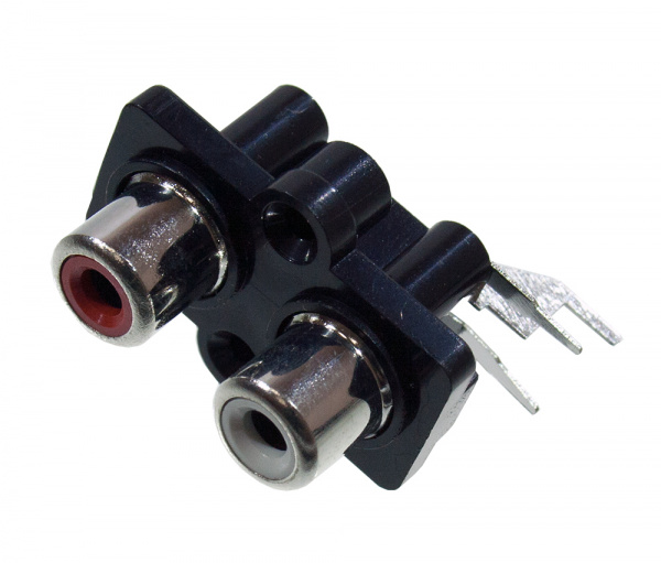 RS-207-04, гнездо RCA 2 разъема на панель