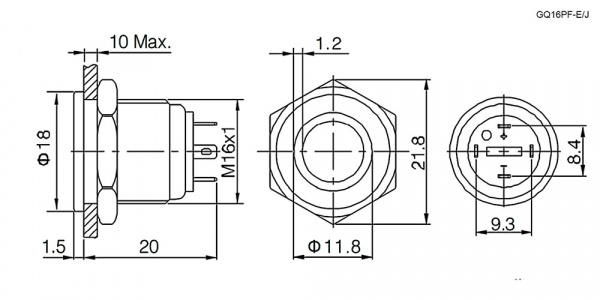 GQ16PF-10ZE/J/G/N off-on