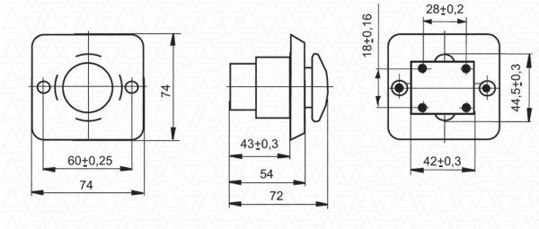 Кнопочный пост ПКЕ122-1У2 ЧЁРН.