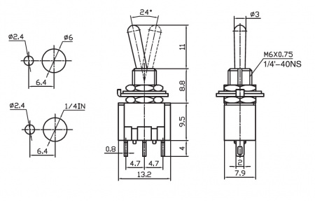 Микротумблер MTS-103 on-off-on
