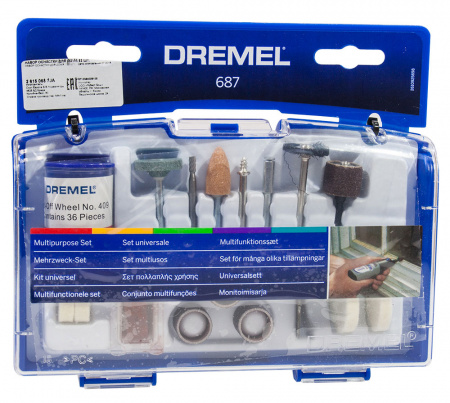 26150687JA НАБОР ОСНАСТКИ ДЛЯ ЧИСТКИ 52ШТ, Dremel
