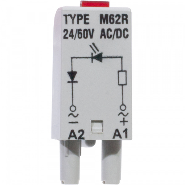 MODUL L M62R, Модуль красный cветодиод, 24...60VAC/DC, цоколи GZT, GZM