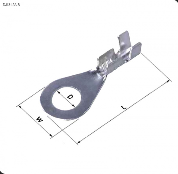DJ431-3A-B клемма неизолированная тип "О"