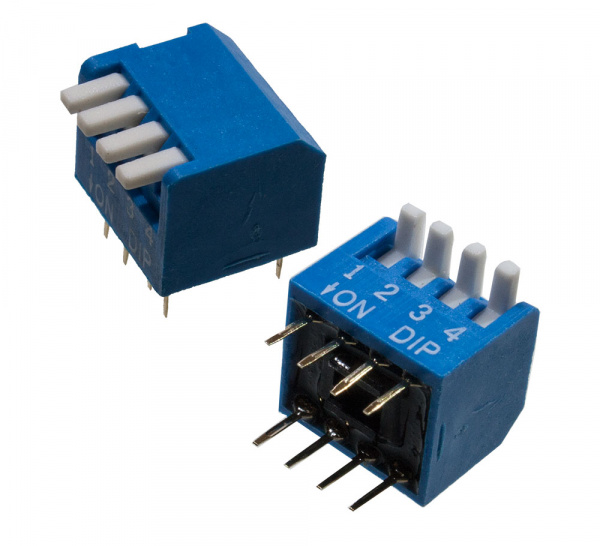 L-KLS7-DP-04-B-00, DIP переключатель 4 поз. угол 90 (аналог SWD3-4)