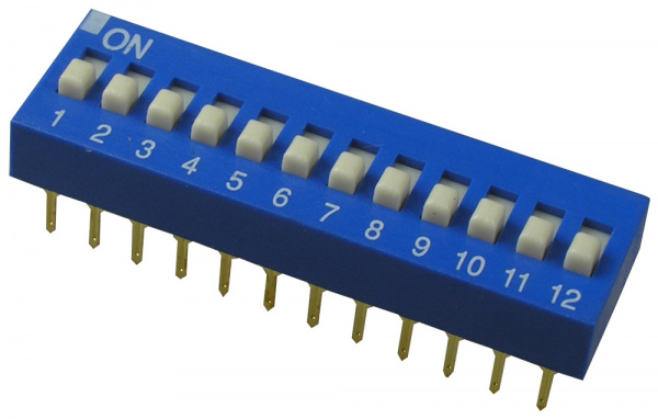 DS-12BBU-G, DIP переключатель 12 поз. (аналог SWD1-12 ВДМ 1-12)