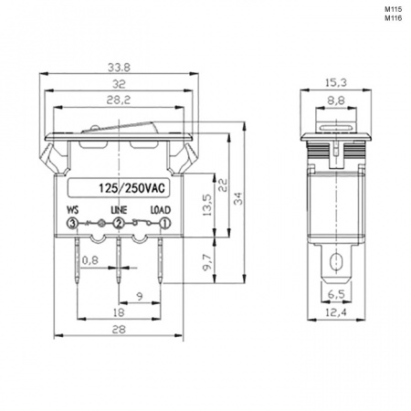 M116-B120 20A