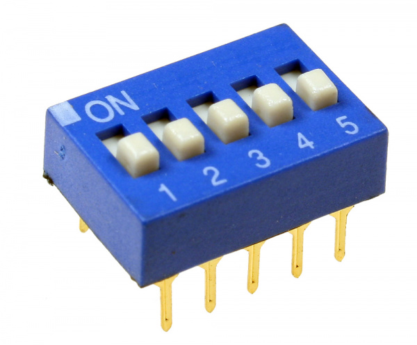 DS-05BBU-G, DIP переключатель 5 поз. (аналог SWD 1-5 ВДМ 1-5)