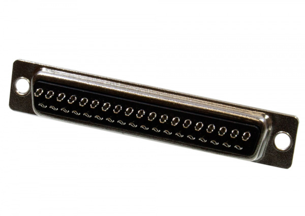 5-747917-2, Conn D-Subminiature SKT 37 POS 2.77mm Solder Cup ST Cable Mount 37 Terminal 1 Port Tray