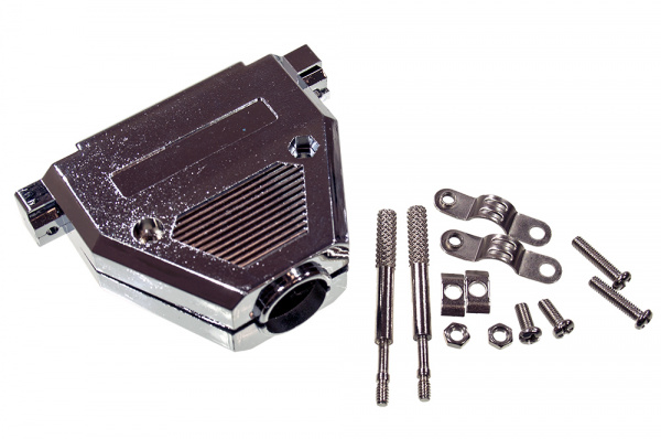 DNT-37C, корпус для D-SUB 37pin металлизированный с удлиненным винтом